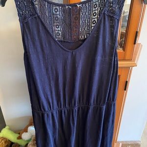 Beautiful Crown& Ivy maxi dress. Navy sz3X